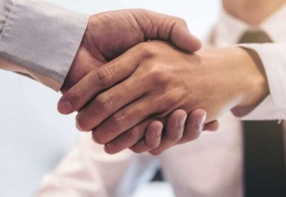 business men shaking hands