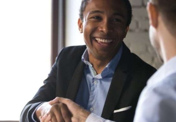 business men shaking hands