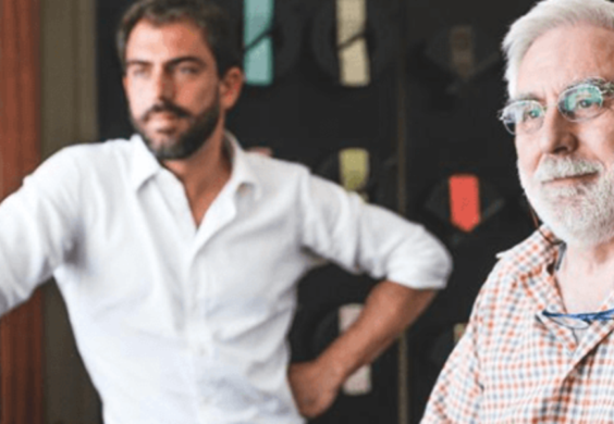 older and young business men