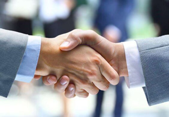 business men shaking hands