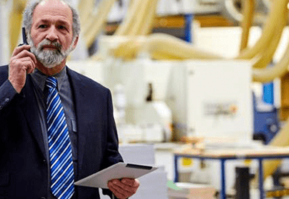 business man on phone