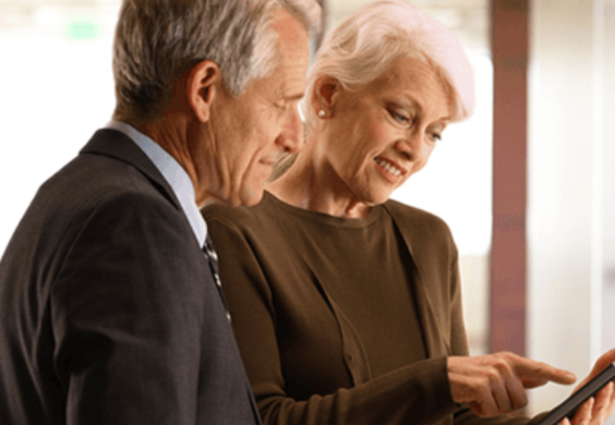 company owners reviewing