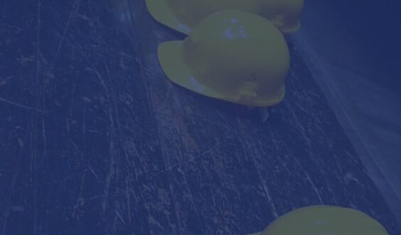 construction hats on surface