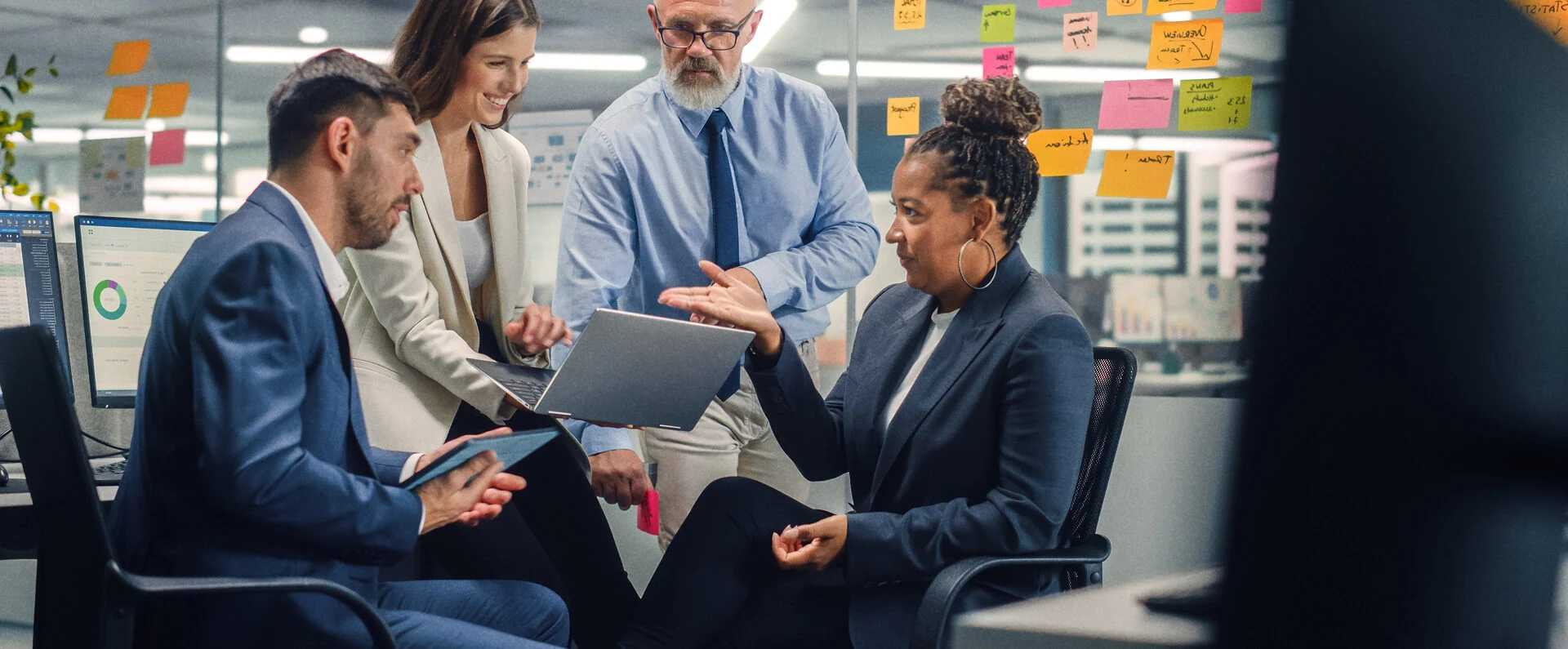 business team meeting inside office