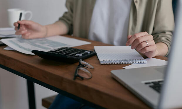 accountant reviewing paperwork