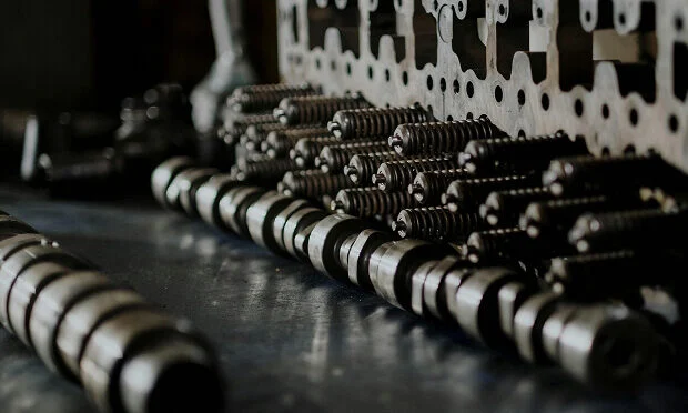 rows of automotive parts