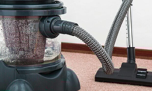 vacuum on carpet