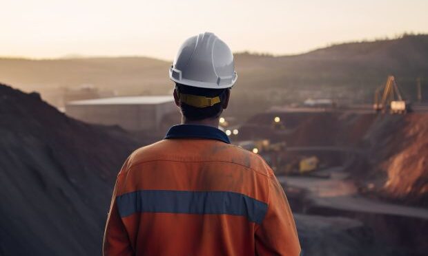 construction worker at mining site