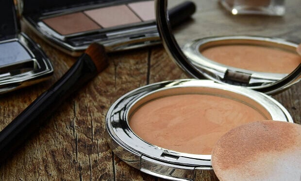 make-up products and brushes