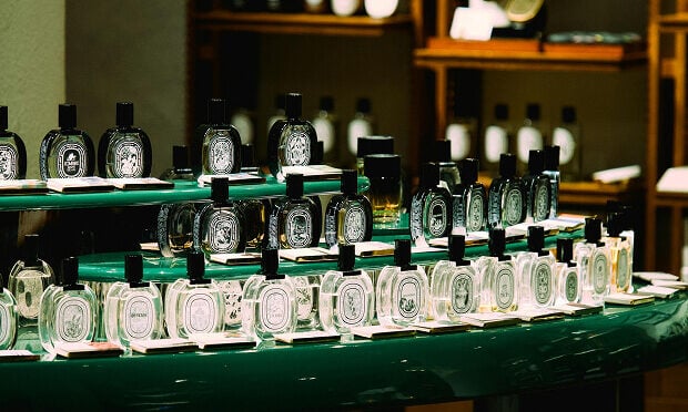 rows of perfume bottles inside retail store