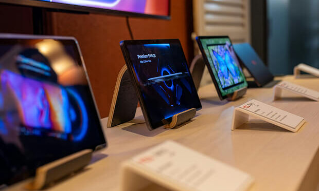 tablets inside retail store