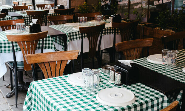 set dining tables at restaurant