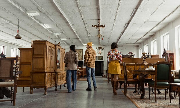 customers shopping in furniture store