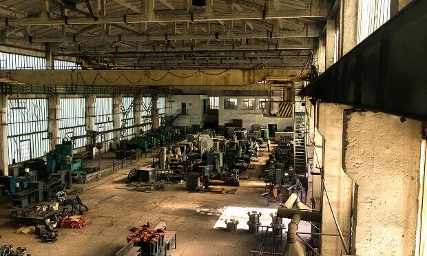 interior of machinery shop