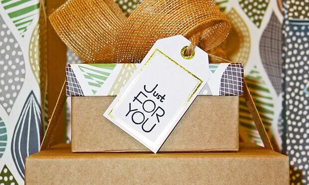 gift packages with a Just For You label