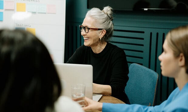 team meeting inside office