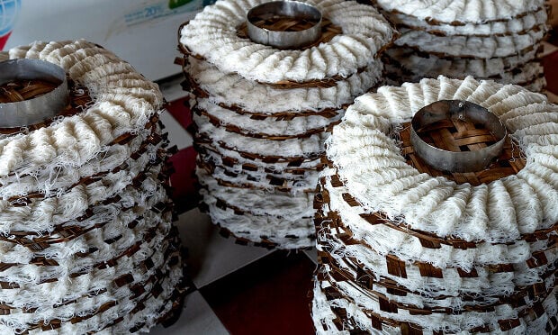 pile of baskets for making snacks