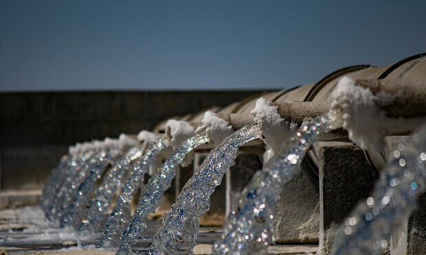 water coming out of irrigation system